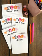 Watercolor Pumpkins Personalized Notepad