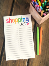 RTS:  Shopping List Large Notepad