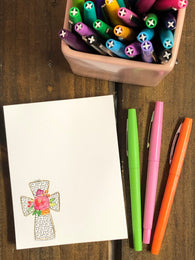 RTS: Chunky Cross with Heart Small Notepad