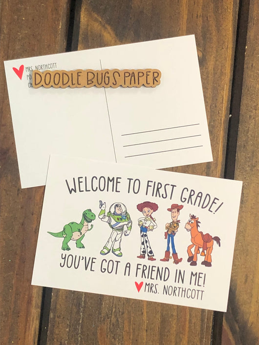 You’ve Got a Friend Personalized Teacher Postcards