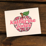 Disco Apple Personalized Note Cards