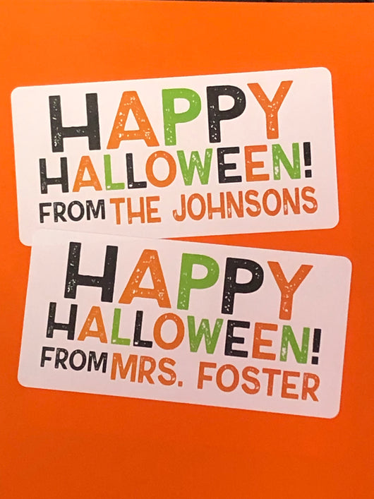 Spooky Happy Halloween Stickers