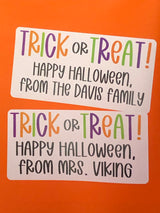 Trick or Treat Halloween Stickers