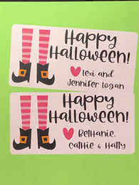 Witch’s Feet Halloween Stickers