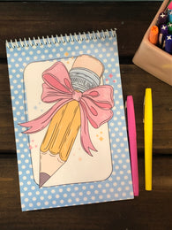 Pencil with Bow Notebook