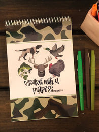 Camo Created with a Purpose Notebook