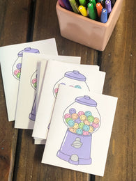 Smiley Face Bubble Gum Note Cards