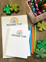 Rainbow Personalized Notepad Set