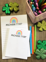 Rainbow Personalized Notepad Set