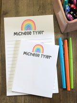 Rainbow Personalized Notepad Set