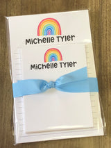 Rainbow Personalized Notepad Set