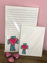 Cross with Heart Notepad Set