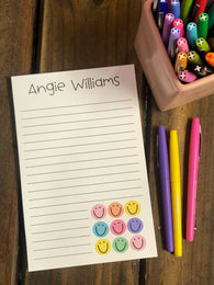 ♥ SALE ♥ Smiley Faces Large Personalized Notepad