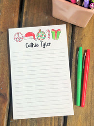 Watercolor Christmas Stuff Personalized Notepad