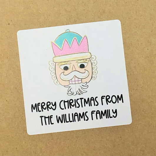 Nutcracker Face Christmas Stickers