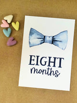 Blue Bowties Baby Milestone Cards