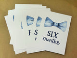 Blue Bowties Baby Milestone Cards