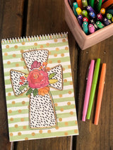 Cross with Flowers Notebook