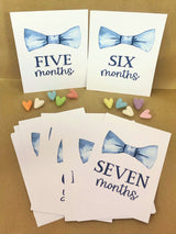 Blue Bowties Baby Milestone Cards