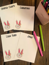 Bunny with Flowers Personalized Notepad