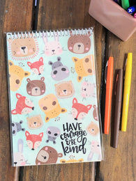 RTS: Have Courage Animals Top Spiral Notebook