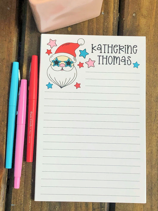 Santa and the Stars Personalized Notepad