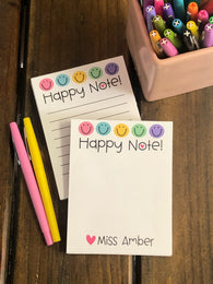 ♥ SALE ♥  Happy Note Small Personalized Notepad