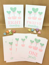 Heart Topiaries Baby Milestone Cards