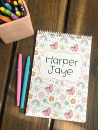 ♥ SALE ♥ Happy Doodles Top Spiral Steno Notebook