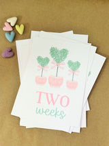 Heart Topiaries Baby Milestone Cards