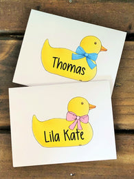 Yellow Duck Personalized Note Cards