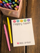 ♥ SALE ♥  Happy Note Small Personalized Notepad