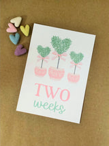 Heart Topiaries Baby Milestone Cards