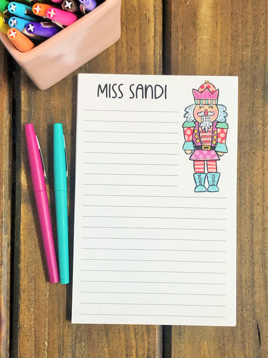 Standing Tall Nutcracker Personalized Notepad