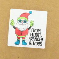 Peace Santa Christmas Stickers