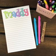 Polka Dot Name Personalized Notepad