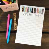 Boho Strokes Personalized Notepad