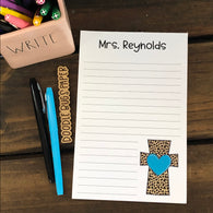 Leopard Cross Personalized Notepad