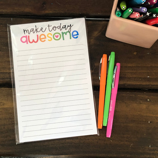 RTS: Make Today Awesome Large Notepad