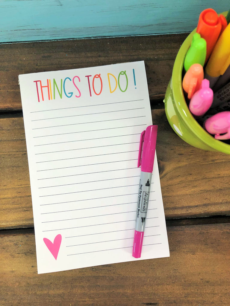 Things to Do Notepad – DoodleBugsPaper